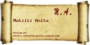 Matzitz Anita névjegykártya